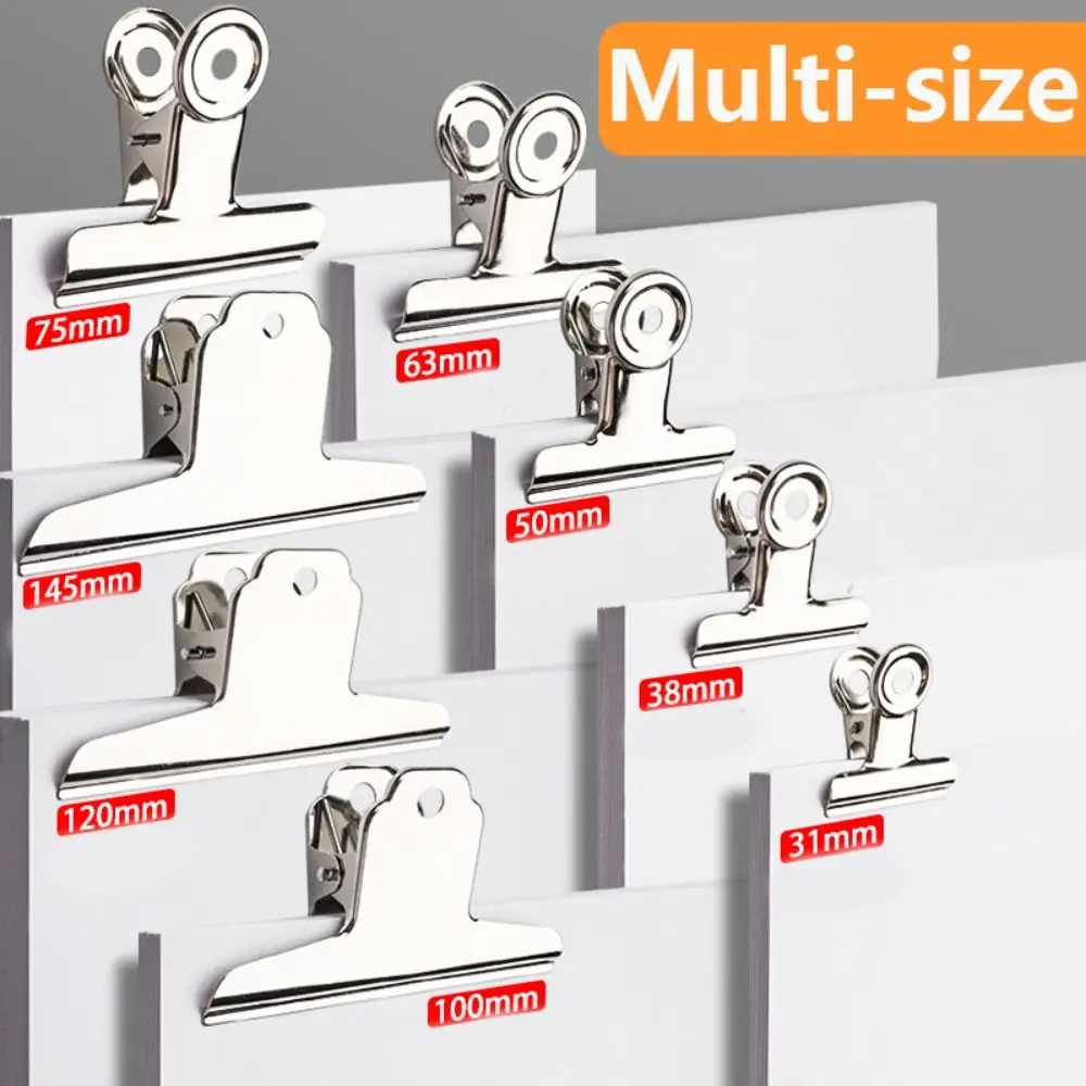 Simple Stainless Steel Round Clip Universal Metal Mountain Shaped Clip Multifunctional Clamp School Office