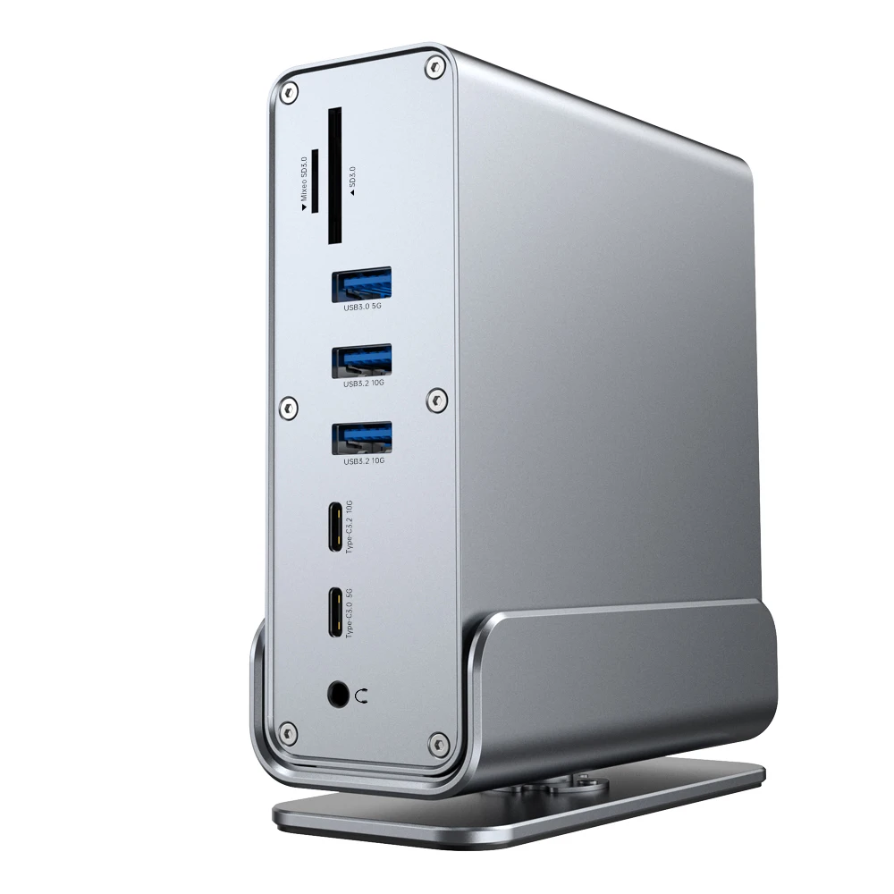 Super Functional 15 Port USB-C Dock MST 3 Screens Different Output 4K 60Hz Gigabit Ethernet Expansion Adapter