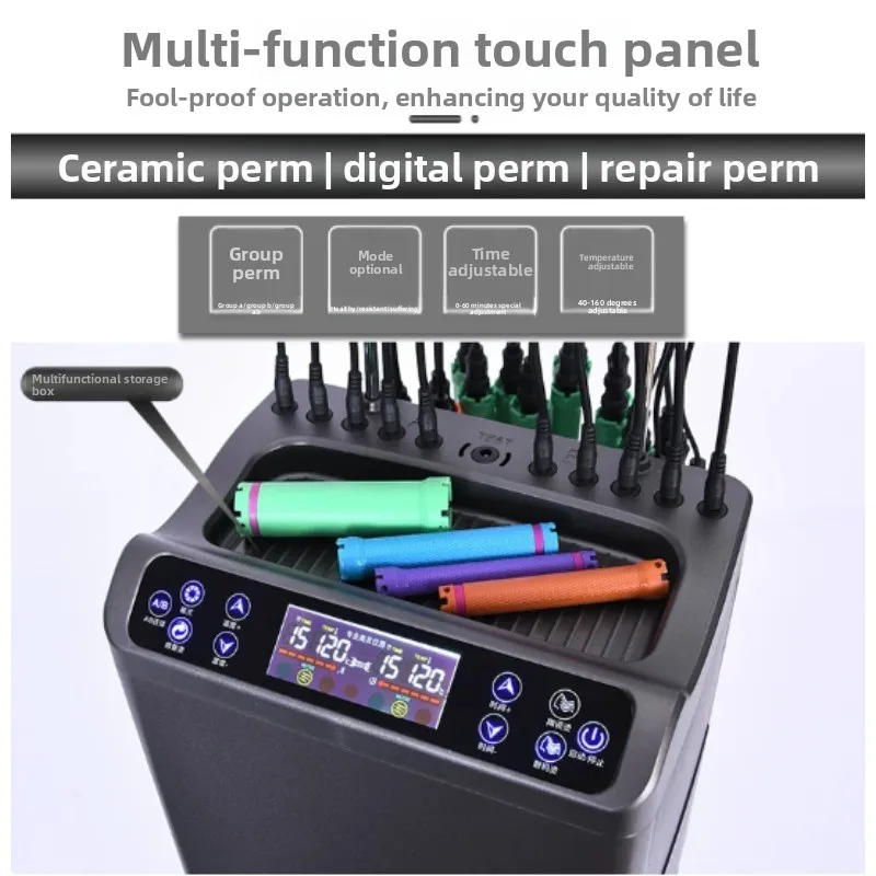24V 40 Heads With 40 Bars Professional Digital Perm Machine - Intelligent Constant Temp Curling Machine For Salon Use