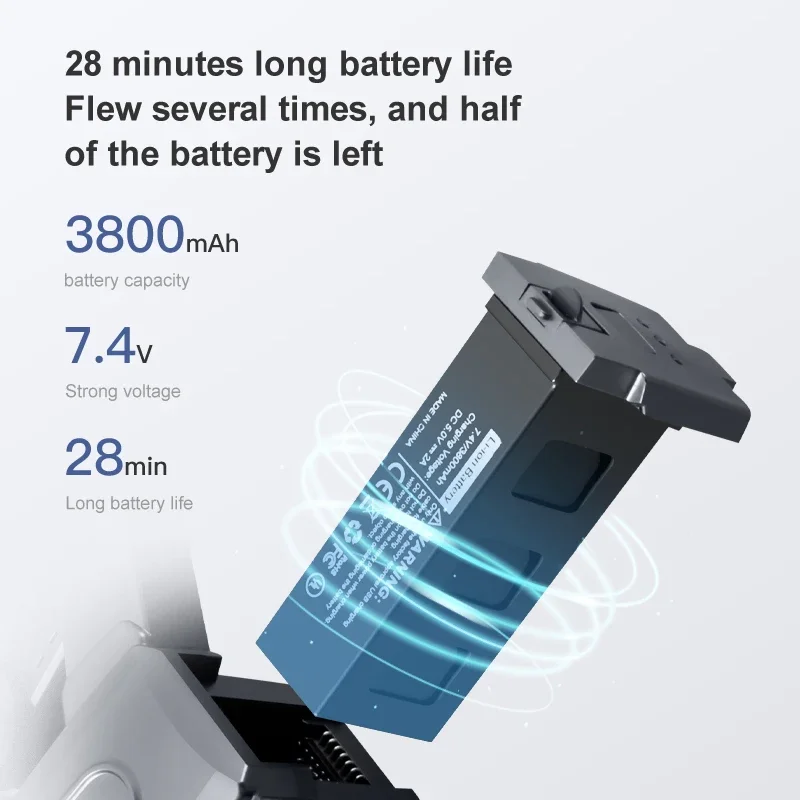 Batterie de rechange pour importateur Pro RG106, accessoires d'origine, temps d'effraction de 28min, 7.4V, 3800mAh