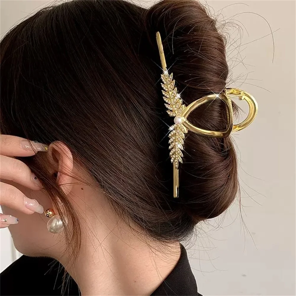 Pinces à cheveux en métal biscuits pour filles, épingles à cheveux, fleurs de blé, pince à cheveux, barrettes, pince à cheveux, queue de cheval, vêtements de sauna, accessoires pour cheveux