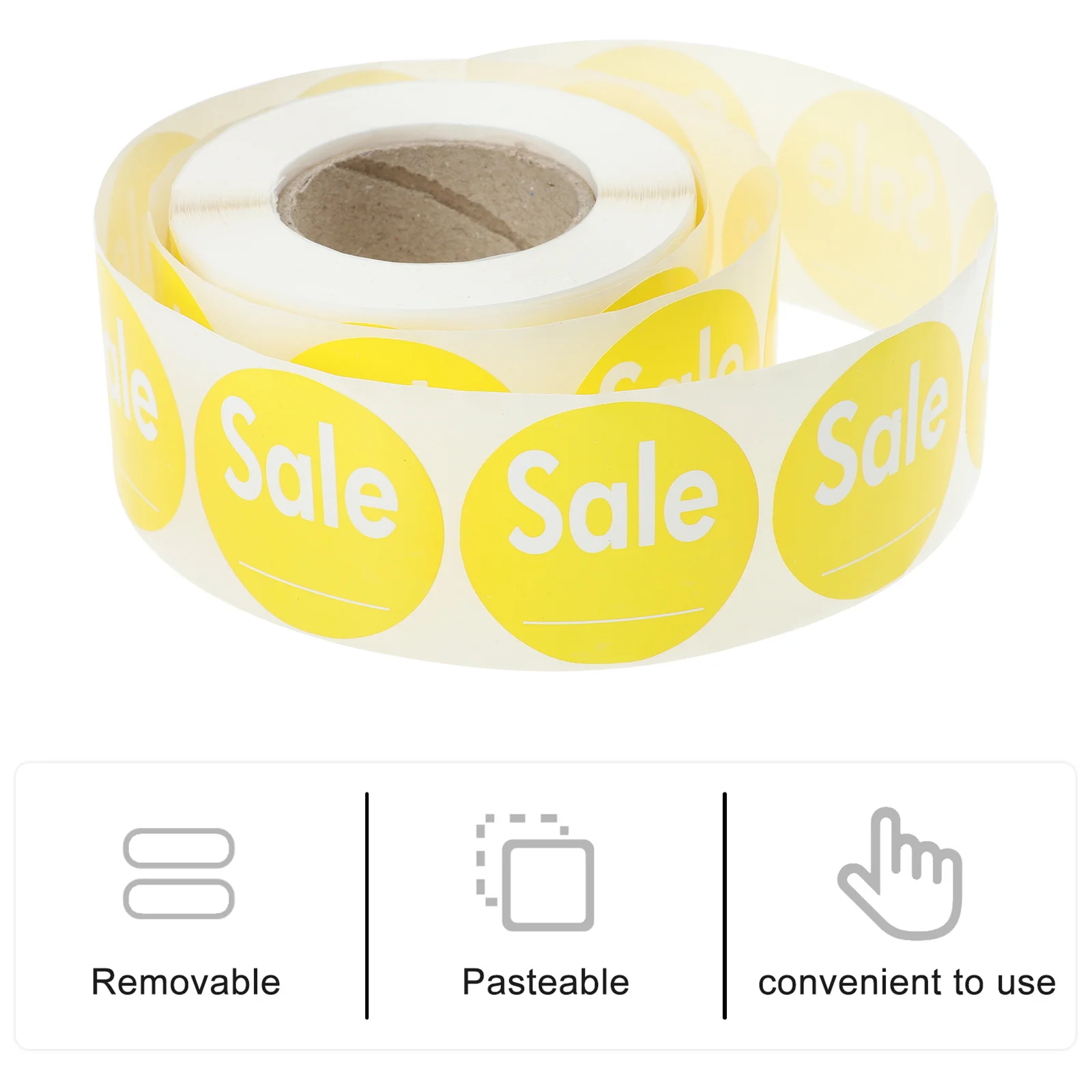 

2 рулона, клейкие этикетки для розничной торговли, съемные наклейки для магазинов, легкий прочный клей для распродажи супермаркетов