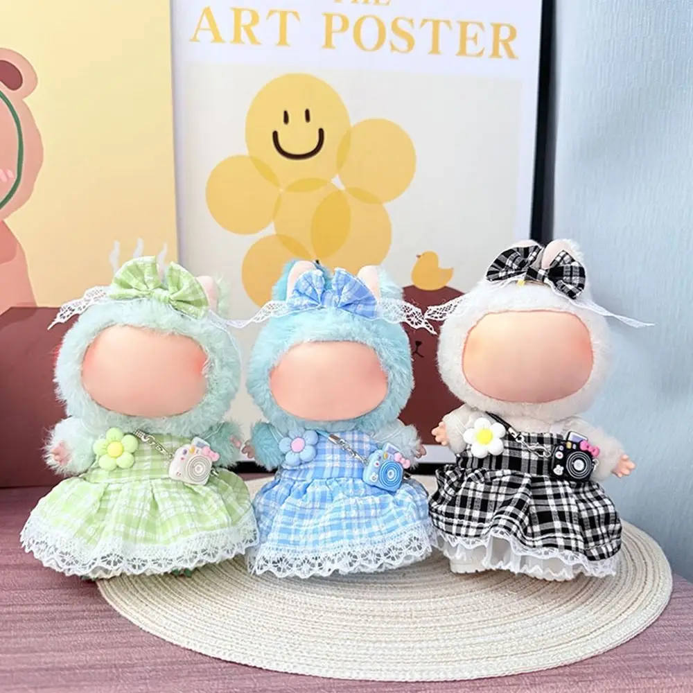 라부부 스커트용 캐주얼 핸드메이드, 다양한 스타일 교체 가능한 인형 스커트 DIY, 17CM 라부부 의상 매칭