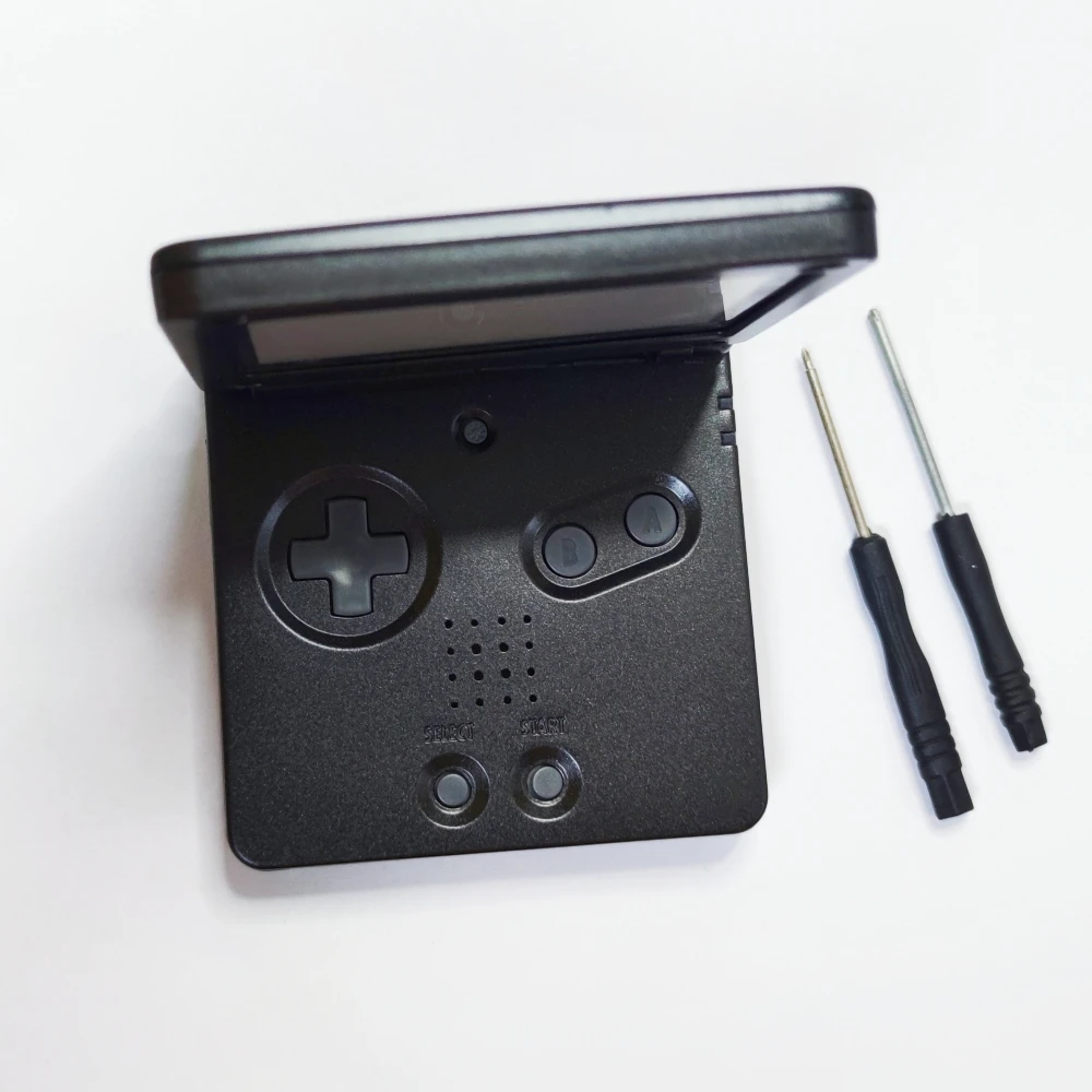 GBASP شل الإسكان لاستبدال GBA SP ، حافظة مع أزرار ، عدسة شاشة لوحة الاسم ، ملصقا مفك البراغي ، DIY بها بنفسك إصلاح