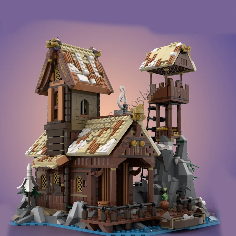 1837 PCS Famous Medieval Modular Classic Port Harbor Construction Base Building Block Model Children Assembly Toy Birthday Gifts