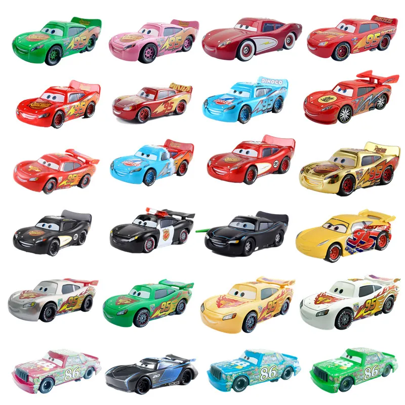 Disney Pixar Toy Car 2/3 Lightning McQueen Jackson Storm 1:55 Die Cast Metal Alloy Model Children's Birthday/Christmas Gift