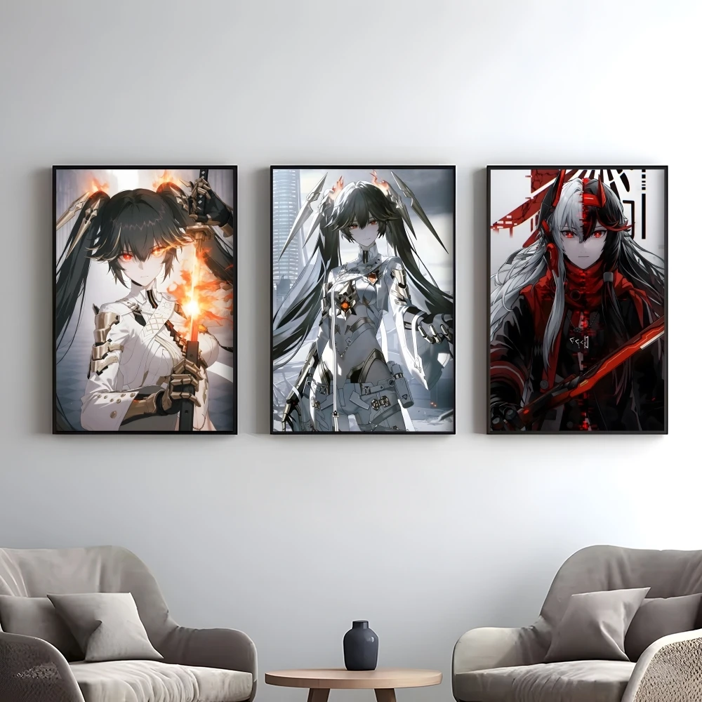 Video Game P-Punishing Gray Raven Poster Elegant And Affordable Wall Art Stickers For Dormitory Living Room And Bedroom Spaces