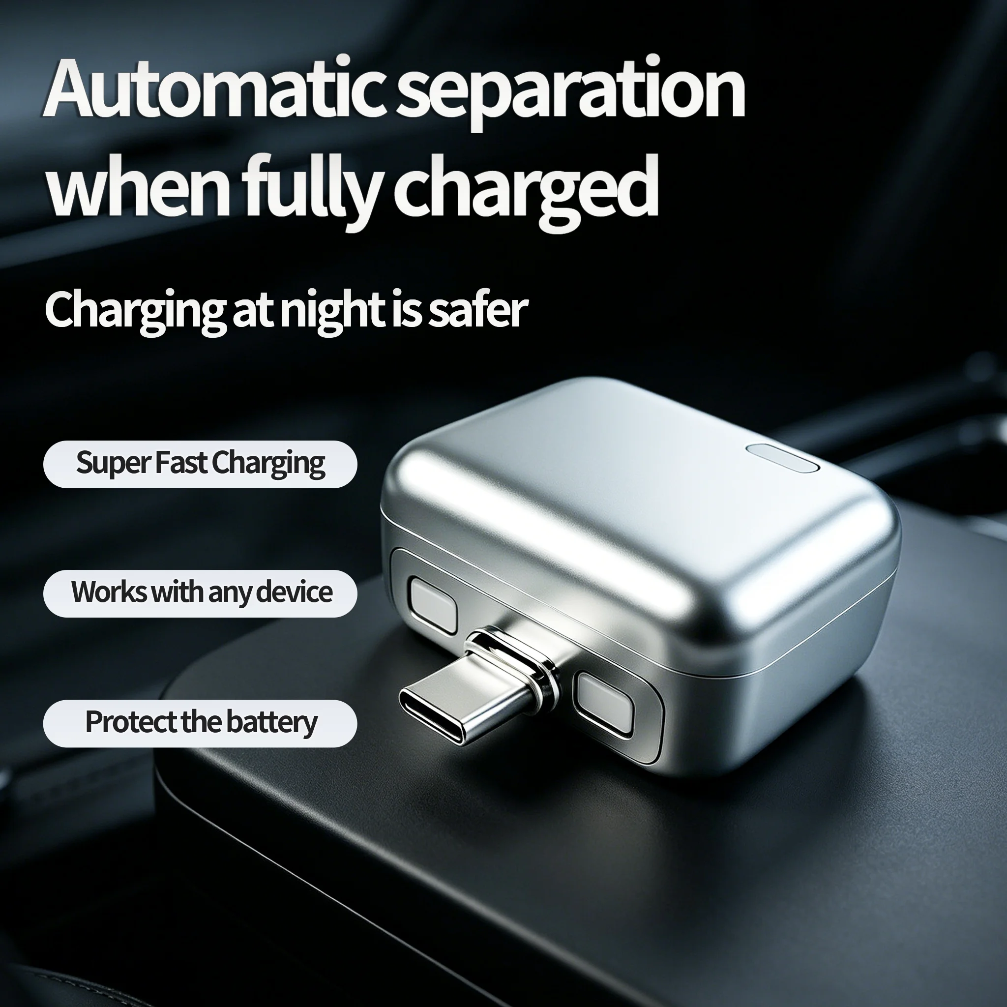 Charge Stop Protector Type-c 140w Auto Power Cutoff Battery Saver Physical Disconnect Anti Overcharge Safe Charging breaker
