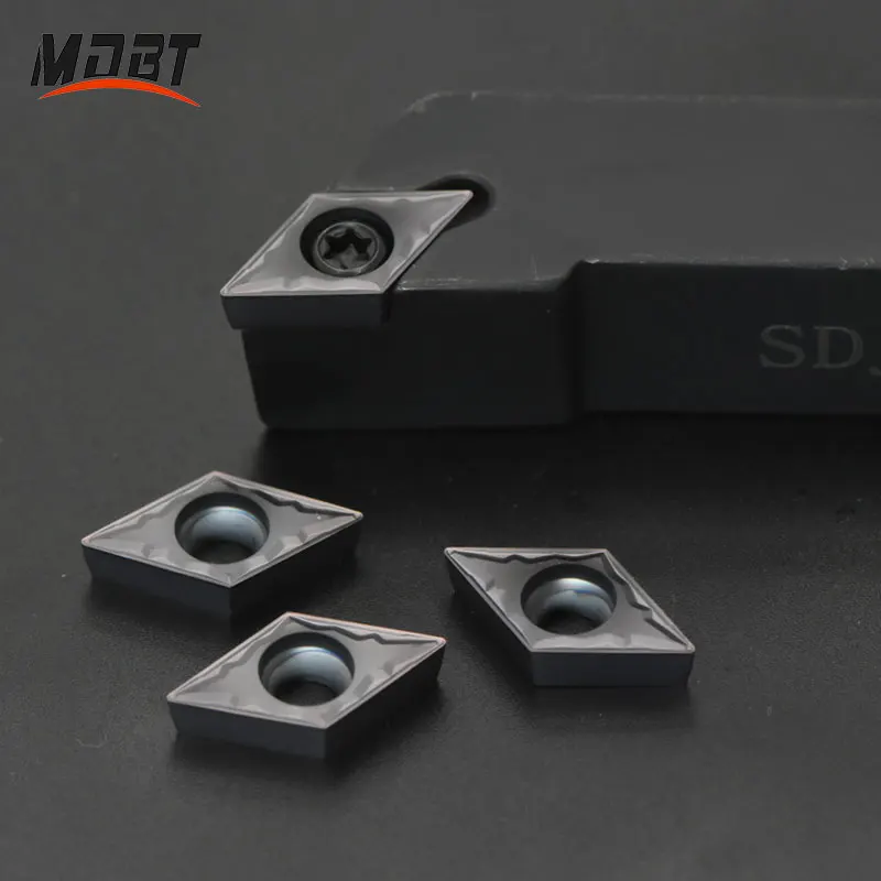 DCMT11T304 DCMT11T308 Ferramenta de torneamento externo DCMT Ferramentas de torno de metal Inserções para inserções de aço inoxidável e aço