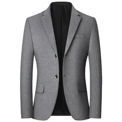 Blazers de caxemira slim fit para homens, fatos formais, casacos casuais, casacos de negócios, roupa masculina, 4XL, novo, outono