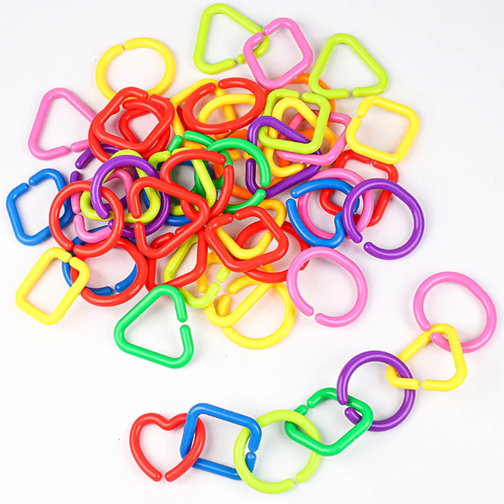 

35 Pcs Chew Geometric Chain Buckle Travel Toddler Toys Toddlers or Linking Chains