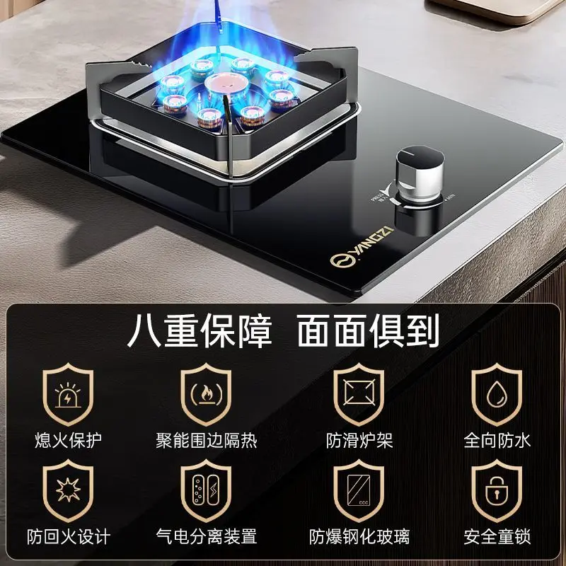 ฝาครอบแก๊สเตาเดี่ยว ก๊าซเหลว ก๊าซธรรมชาติ เดสก์ท็อปฝังพิเศษ ทอดพลังงานไฟรุนแรง