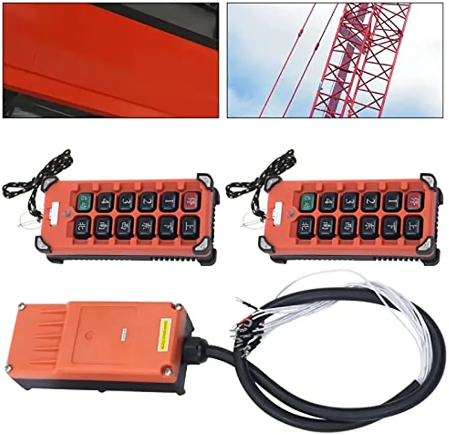 12V Crane Remote Controller Wireless Transmitter Receiver Tool Silicone Button