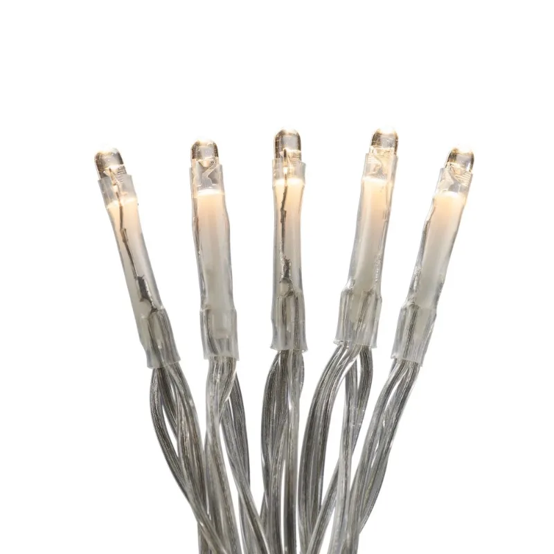 240-Count 15-Strand LED Warm White Curtain Outdoor String Lights