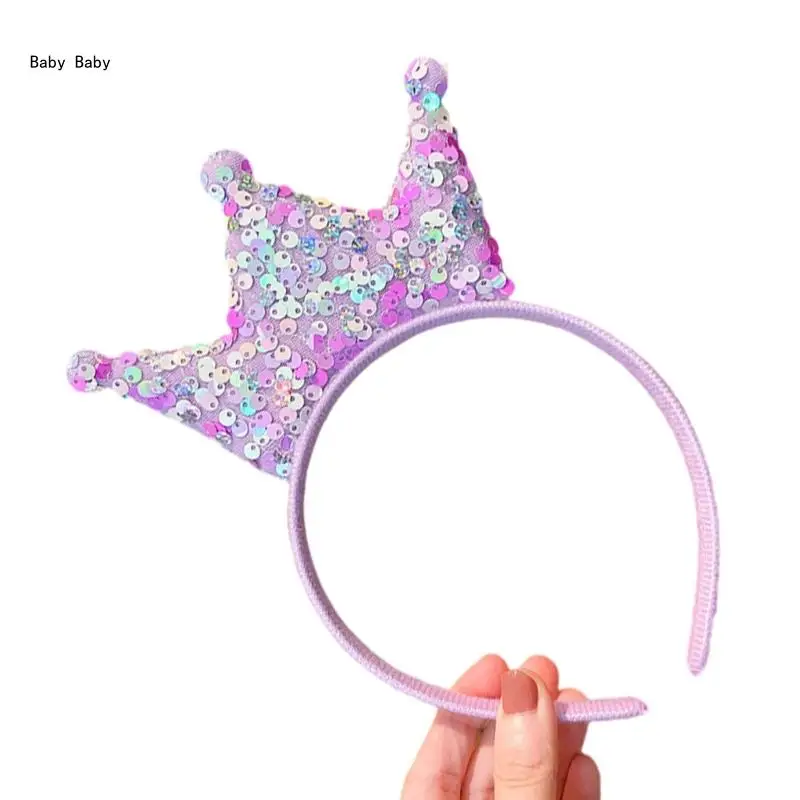 Bandeau fête d'anniversaire pour filles, bandeau fête carnaval pour enfants, couronne à cerceau pour Q81A