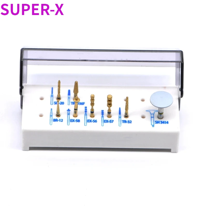 Dental Diamond Bur Drill for Porcelain Veneers Preparation Kit  for Dental Diamond High Speed FG Bur Drill