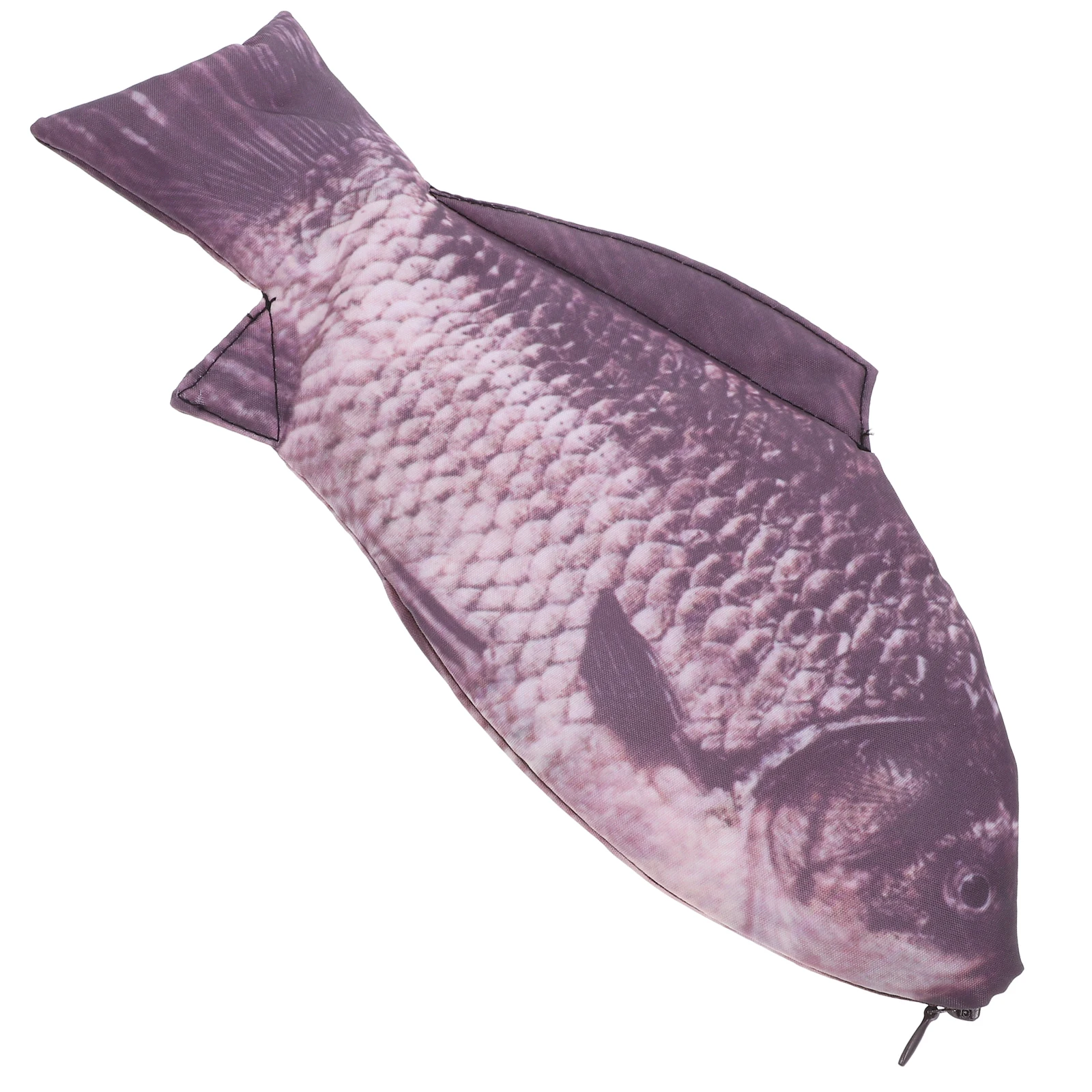 

Fish Shaped Pencil Case Realistic Design Nylon Zipper Closure Pen Bag School Kids Stationery Desk Organizer