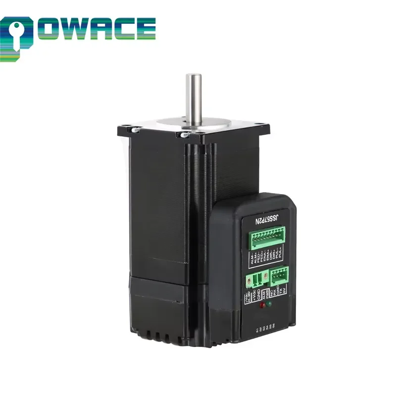 JSS57P2N Nema23 2N.m Closed Loop Servo Motor Integrated Digital Hybrid Servo Drive System 24-48V DC RS232 1000 encoder line