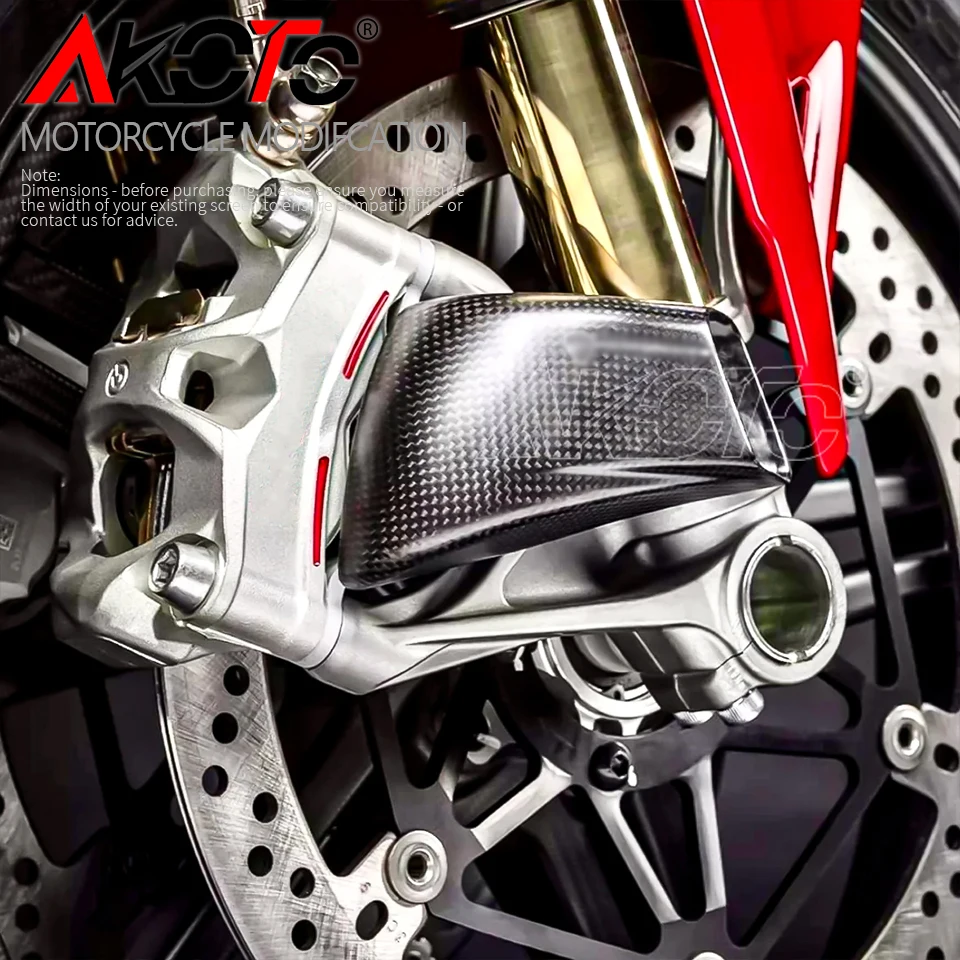 Voor Ducati Panigale Streetfighter Mts V4 V 4S V 4Sp Sp Sp2 Koolstofvezel 100Mm Voorremklauw Radiator Afdekking Luchtkanaalremkoeling