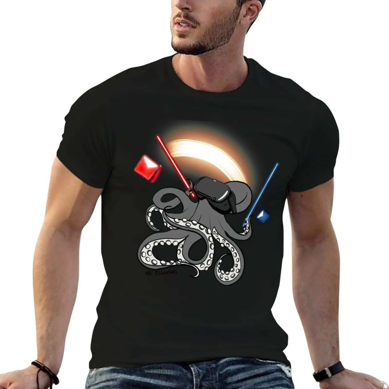 

Octopus Beat Saber VR Classic T-Shirt anime t shirts oversize funny t shirts man T-Shirt