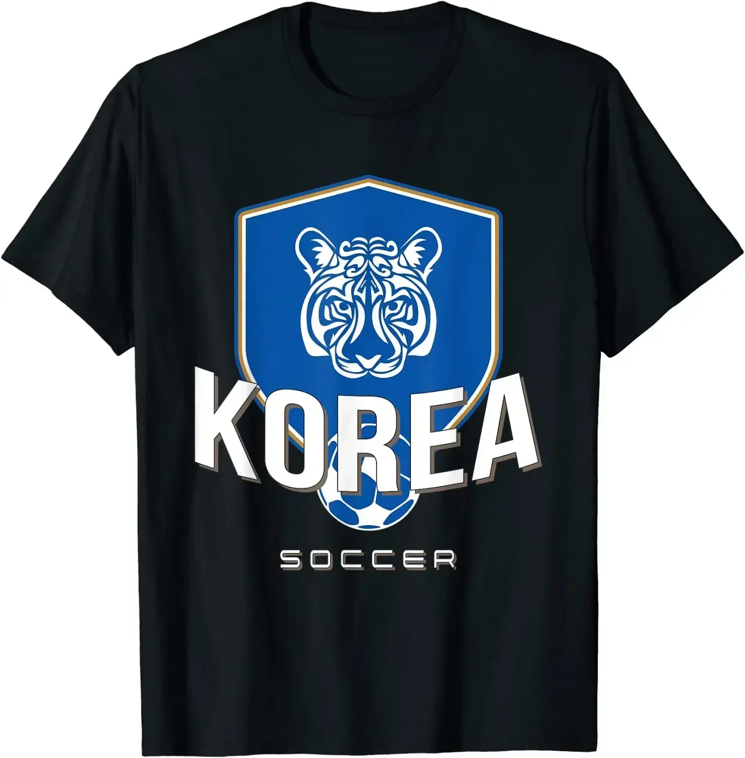 100% Cotton Short Sleeve O-Neck Casual T-Shirts Harajuku Streetwear Top Korean Football South Korea Soccer Jersey T Shirt New