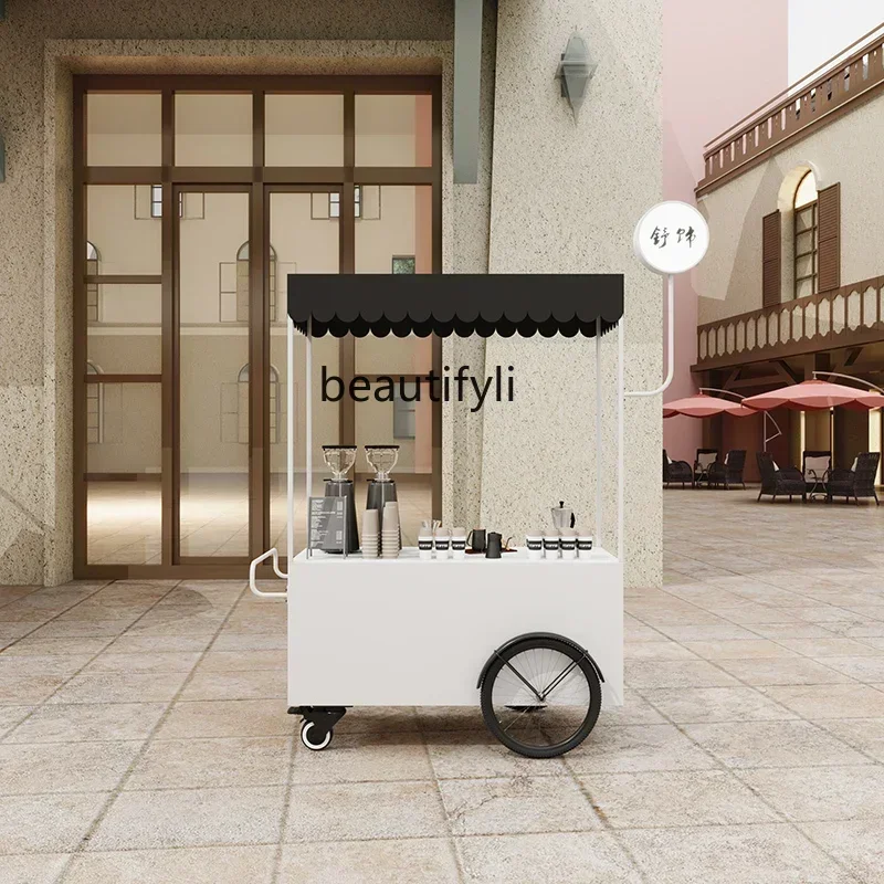 

Very nice Dining Car Stall Float Stall Iron Vending Car Outdoor Mobile Snack Stall Car