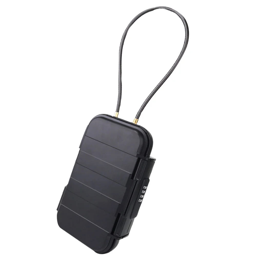 Caixa de armazenamento de praia para viagem, suporte para dinheiro, seguro para objetos de valor, caixa flash, abs, organizador de crédito