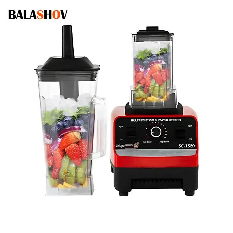 Heavy Duty Commercial Grade Blender 2000W Mixer Juicer Fruit Food Processor Ice Smoothies Blender Juice Crusher EU/UK/US Plug