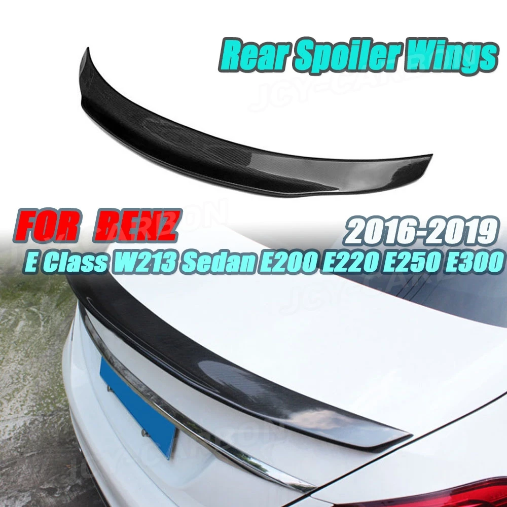 

Carbon Fiber Rear Spoiler Wings For Mercedes Benz E Class W213 Sedan E200 E220 E250 E300 2016 2017 2018 2019 PSM Style