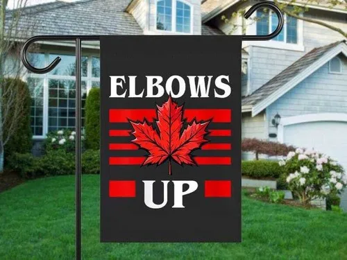 Elbows Up Canada Garden Flag, True North Strong and Free Garden Flag RRM IIX SSL