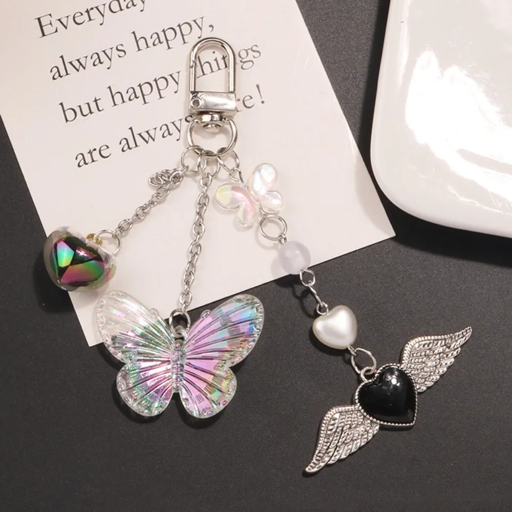 Fashion Butterfly Y2K Phone Chain Gothic Style Phone Charm Mobile Phone Strap Lanyard Love Mobile Keychain Lanyard Phone Pendant