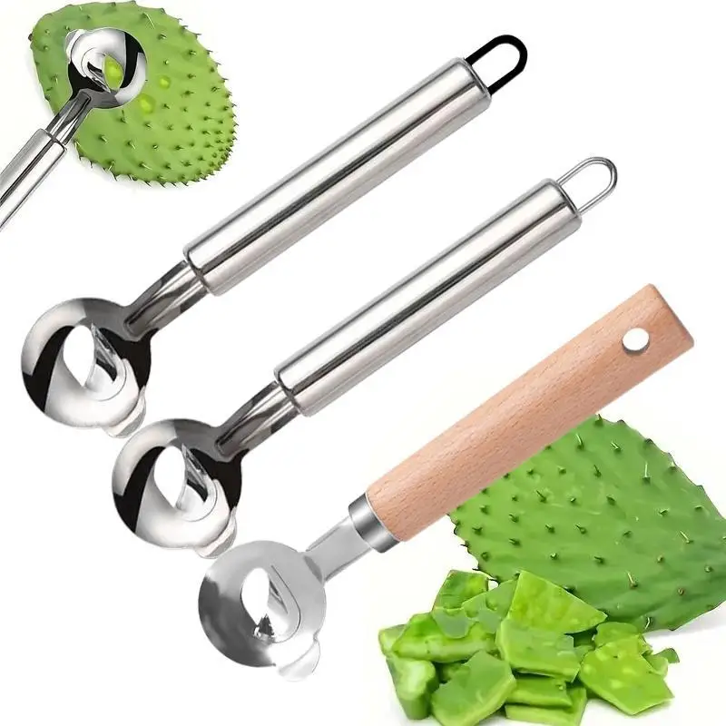 Stainless Steel Cactus Peeler Spoon 1Pcs Spoon Shaped Peeler for Home Kitchen Manual Tool N5Y7
