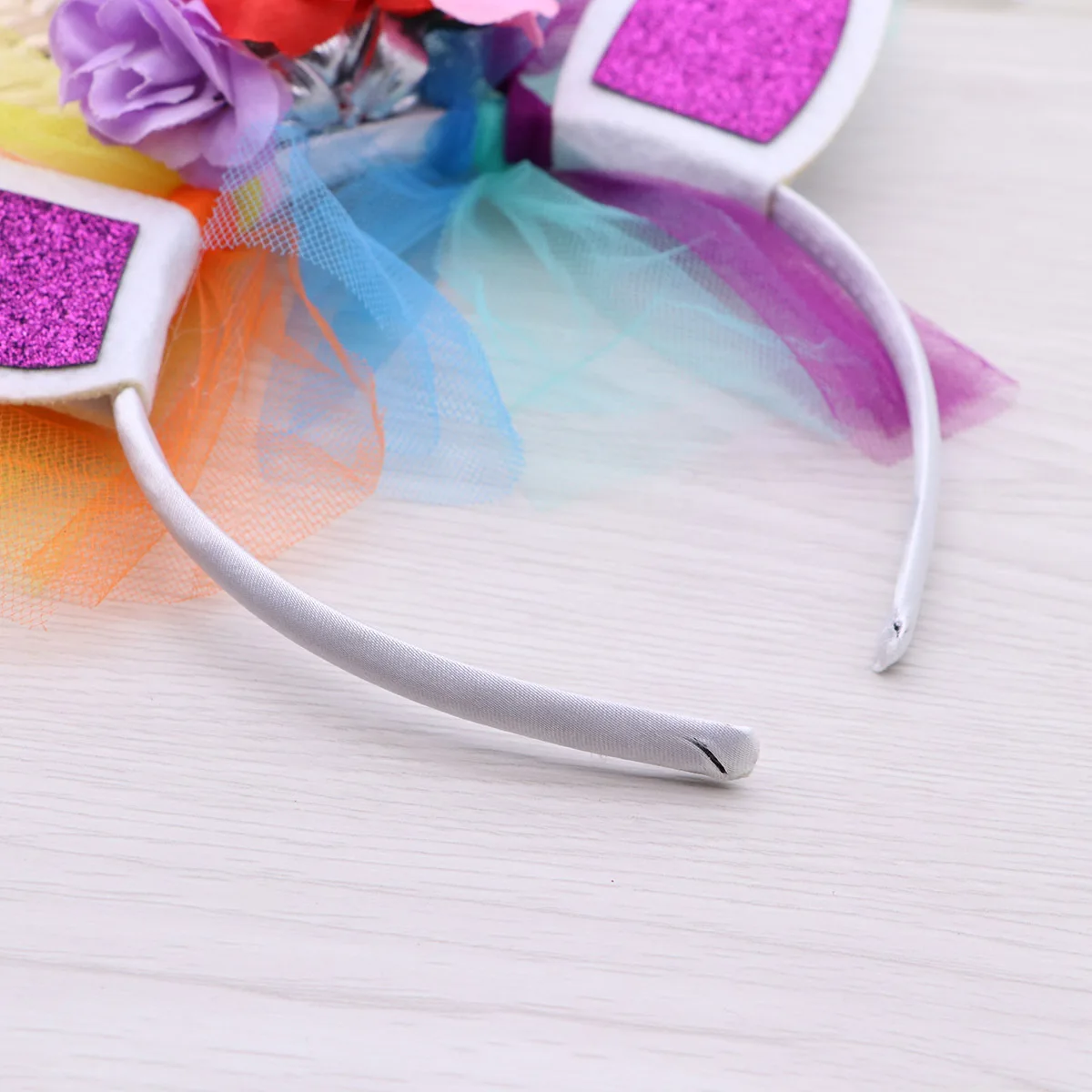 

Children Unicorn Headband Rose Grenadine Rainbow Headdress for Birthday Party Cosplay Kids Unicorn Hair Hoop Festival Gift