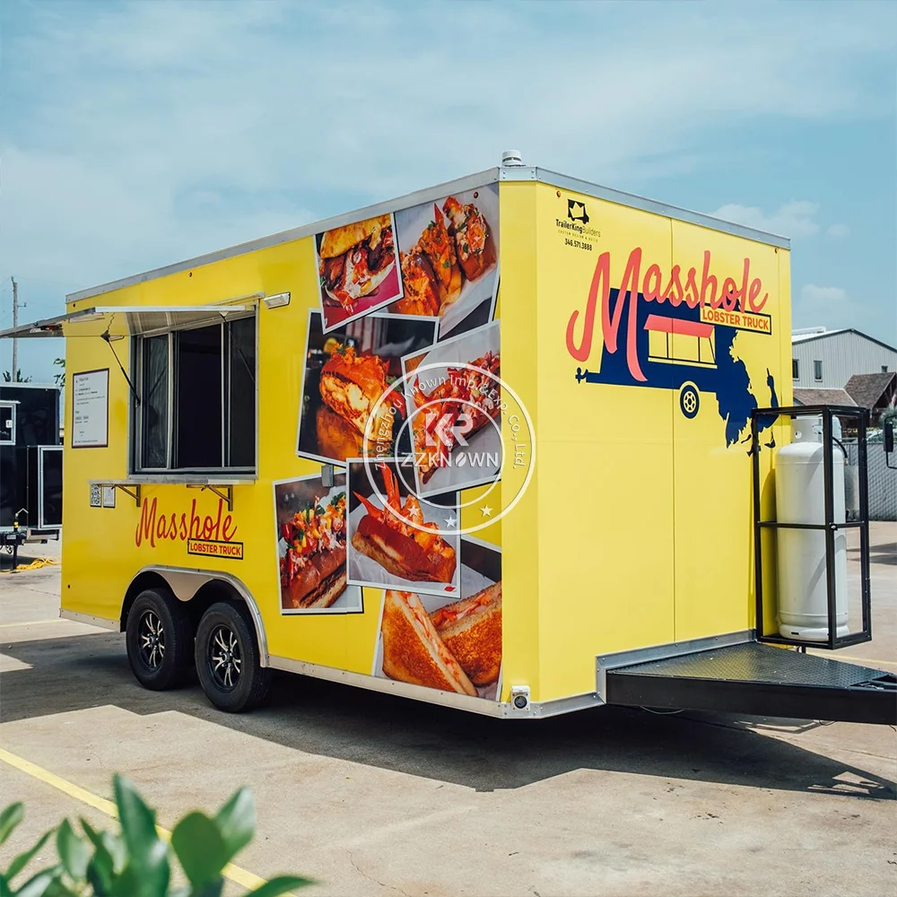 2025 Custom Size Grill Equipment Food Trailer Fast Food Trailer Mobile Tacos Truck Ice Cream Cart BBQ Food Truck