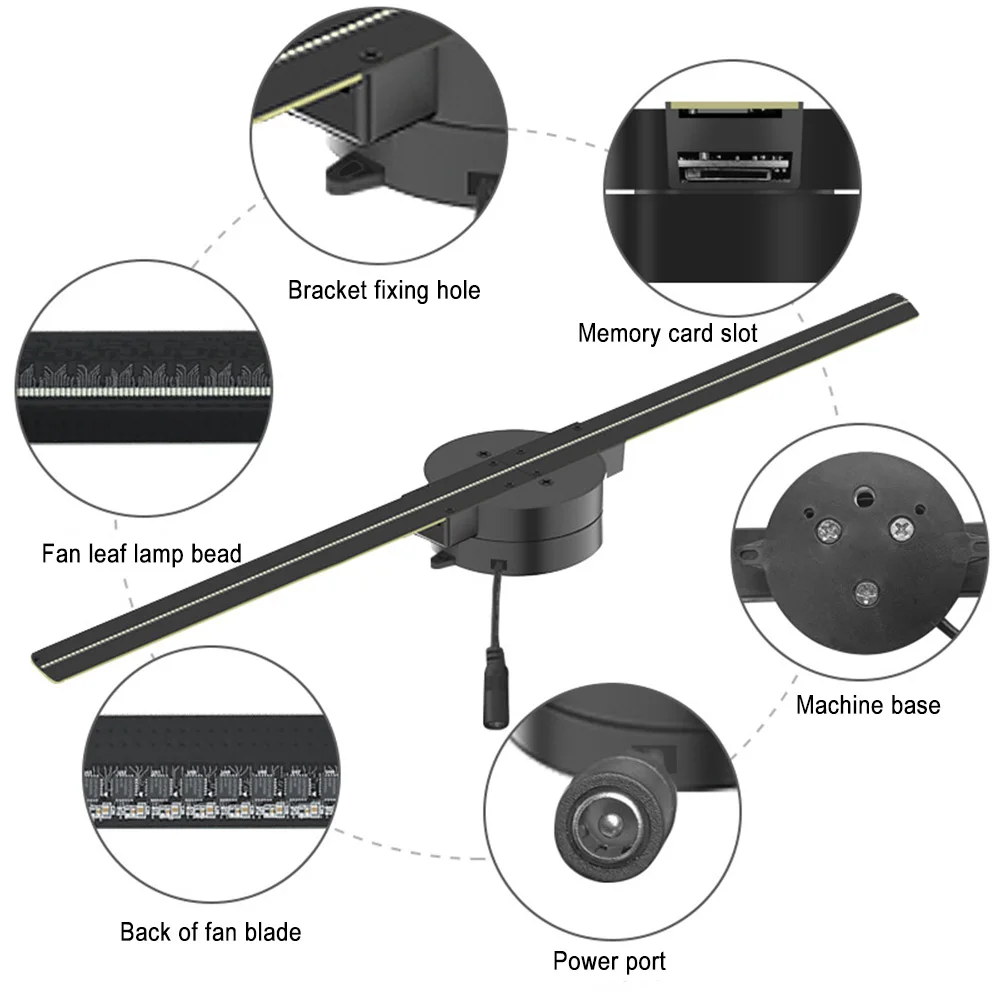 

3D голографическая проекция, рекламный светильник, приложение, подключенная ховерсирующая стереоскопическая рекламная машина для торгового центра