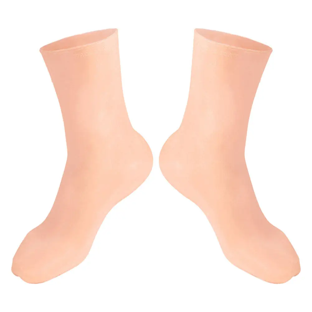 

1Pair Silicone Foot Socks for Dry Cracked Feet Reusable Honeycomb Cushioning Overnight Moisturizing Socks Women Size L 40-44