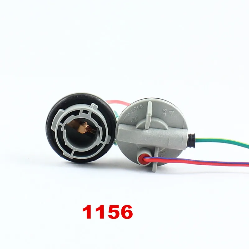 FSYLX 2pcs 1156 BA15S BAY15D 1157 Connector Female Car Light 1156 Socket Auto Bulb Wire Truck Light Vehicle LED Lamp Cable