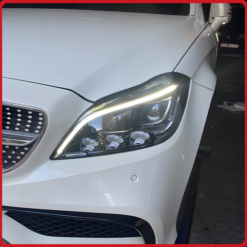 For Mercedes-Benz CLS W218 C218 2012-2017 Headlights Assembly Upgrade LED Lens Start Animation Flashing Turn Light Plug and Play