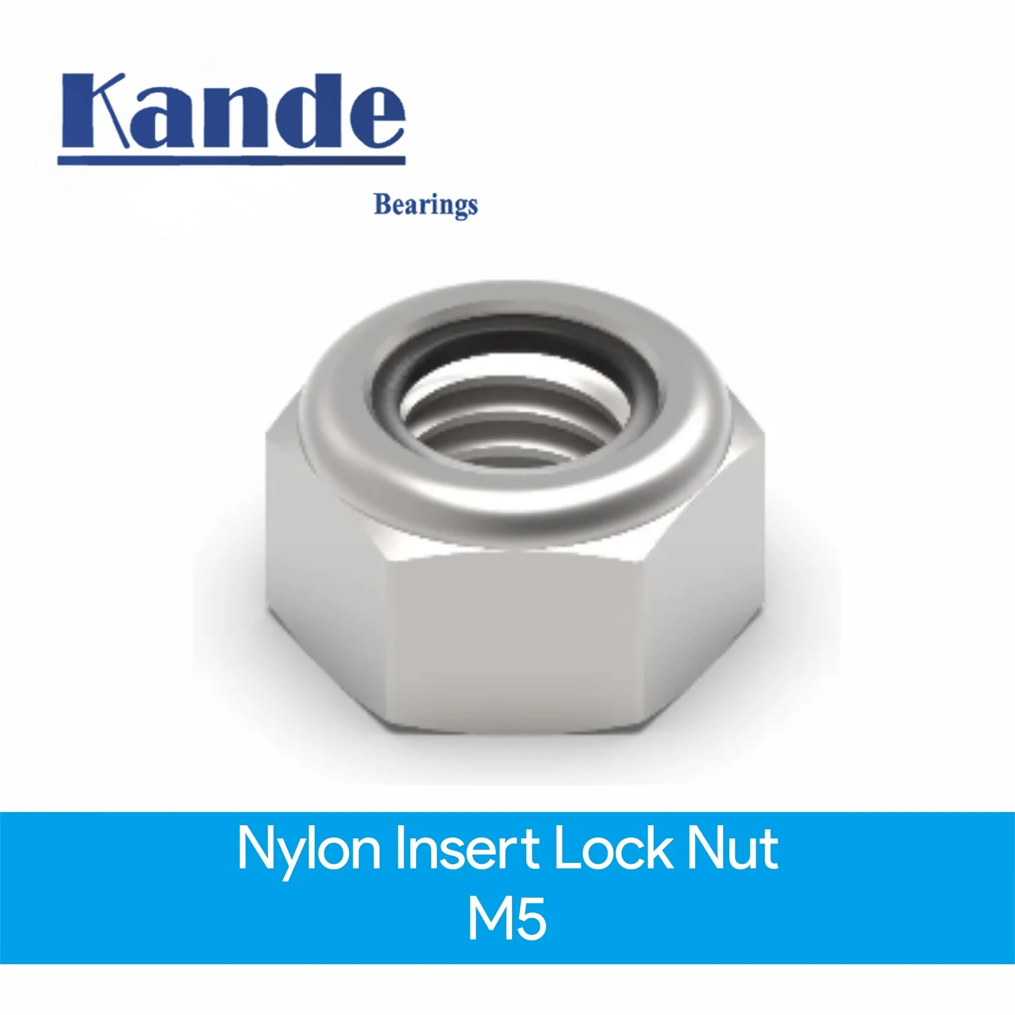 Kande  M5 - Nylon Insert Hex Locknut  Alloy steel OpenBuilds Nylon Insert Hex Locknut - M5