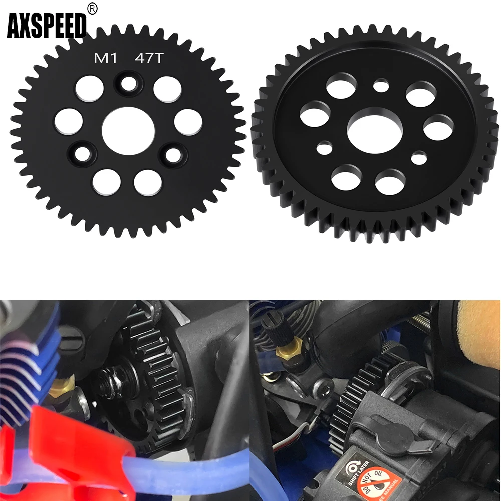 AXSPEED Black Steel M1 Main Spur Gear 30T 31T 32T 33T 35T 40T 44T 47T 50T ransmission Gears for 1/10 HPI RC Car Upgrade Parts