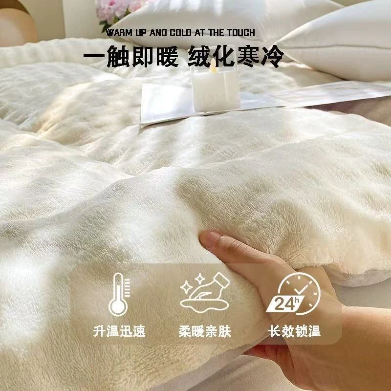 Rabbit Fur Thickened Warm Mattress Soft Bedding Student Dormitory Mattress Single Bed for Household Double Bed for Two People