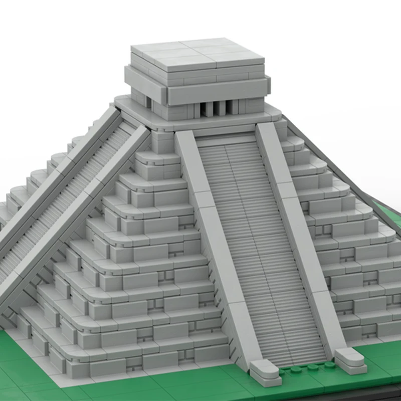 Bloques de construcción modelo piramidal Chichen Itza de 1423 piezas, estilo arquitectónico de civilización maya, ideal para entusiastas de la arquitectura