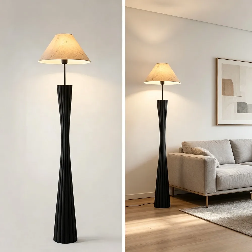 Modern Minimalist LED Floor Lamp, Living Room, Bedroom, Study, Nordic Ins Style Creative Remote Control Dimming Vertical Lamp
