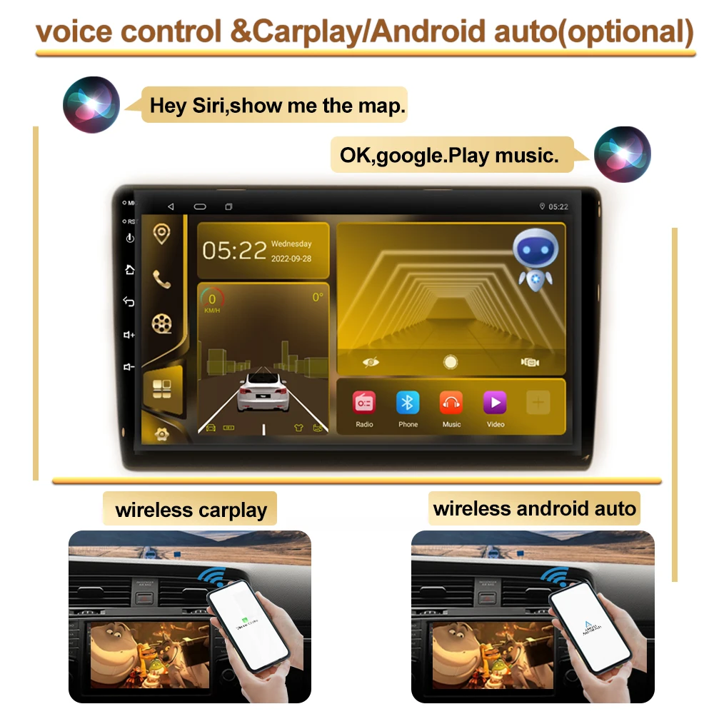 Auto Android Per Toyota Prius 20 2003-2009 Autoradio Stereo Carplay Multimediale di Navigazione GPS No 2din Schermo DVD Video WIFI BT