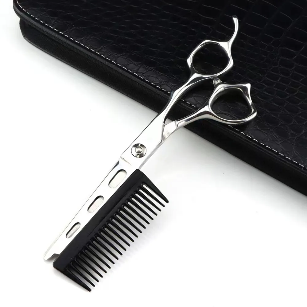 NEW Professional JP440c steel 6 \'\' 2 in 1 hair scissors with comb haircut barber makas hair cutting shears hairdresser scissors