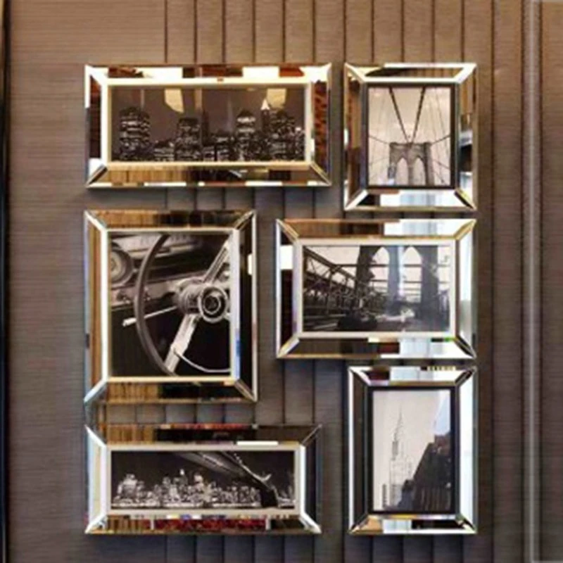 Mirror photo frame wall decoration fashion simple creative neoclassical picture frame pendant