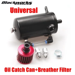 Oil Catch Can Reservoir Tank Universal Oil Catch Can Tank With Breather Filter Aluminum OCC-1026