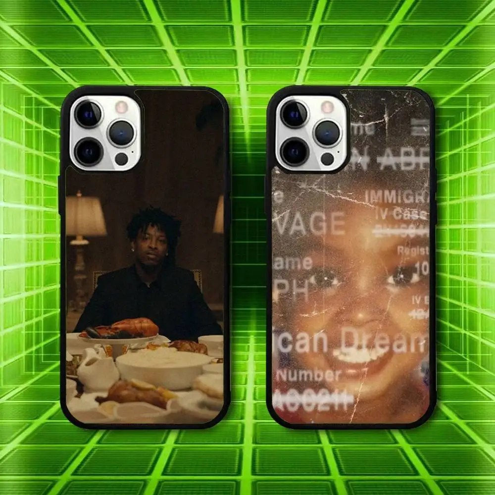 

21 Savage American Dream Phone Case For iPhone 16,15,14,13,12,11,Pro,Max,Plus,Mini,SE4,E Magnetic Magsafe Wireless Charging