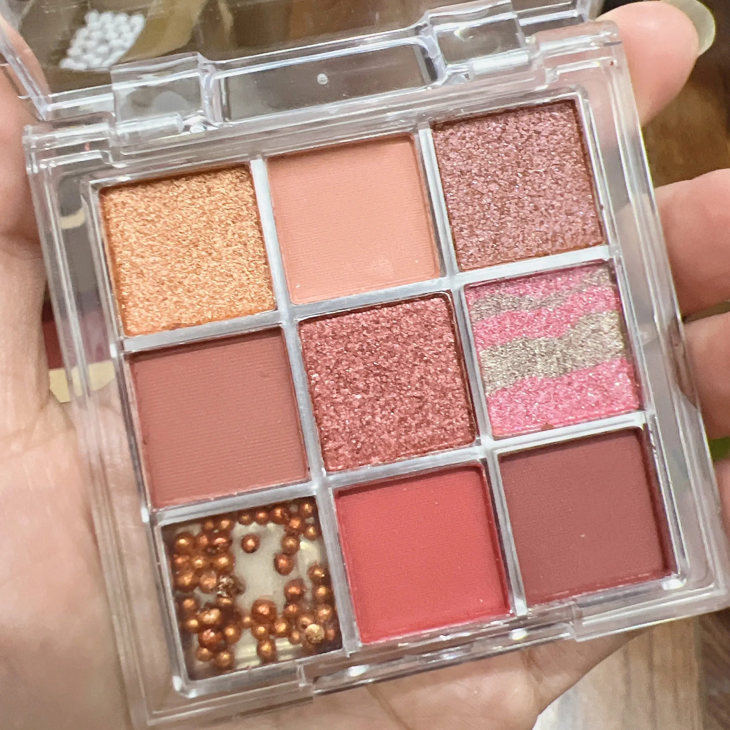 9-Color لطيف الدب عينيه لوحة عارية براون بريق لؤلؤي ظلال العيون ماتي طويلة الأمد الكورية العين طقم مكياج مستحضرات التجميل #5