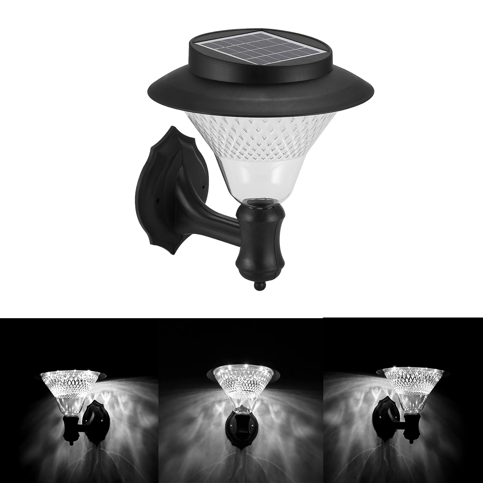 Portable Solar Lights Outdoor LED Solar Sconce Retro Wall-Mounted Lantern Garden Decor Streetlight Portable Landscape Fence Lamp